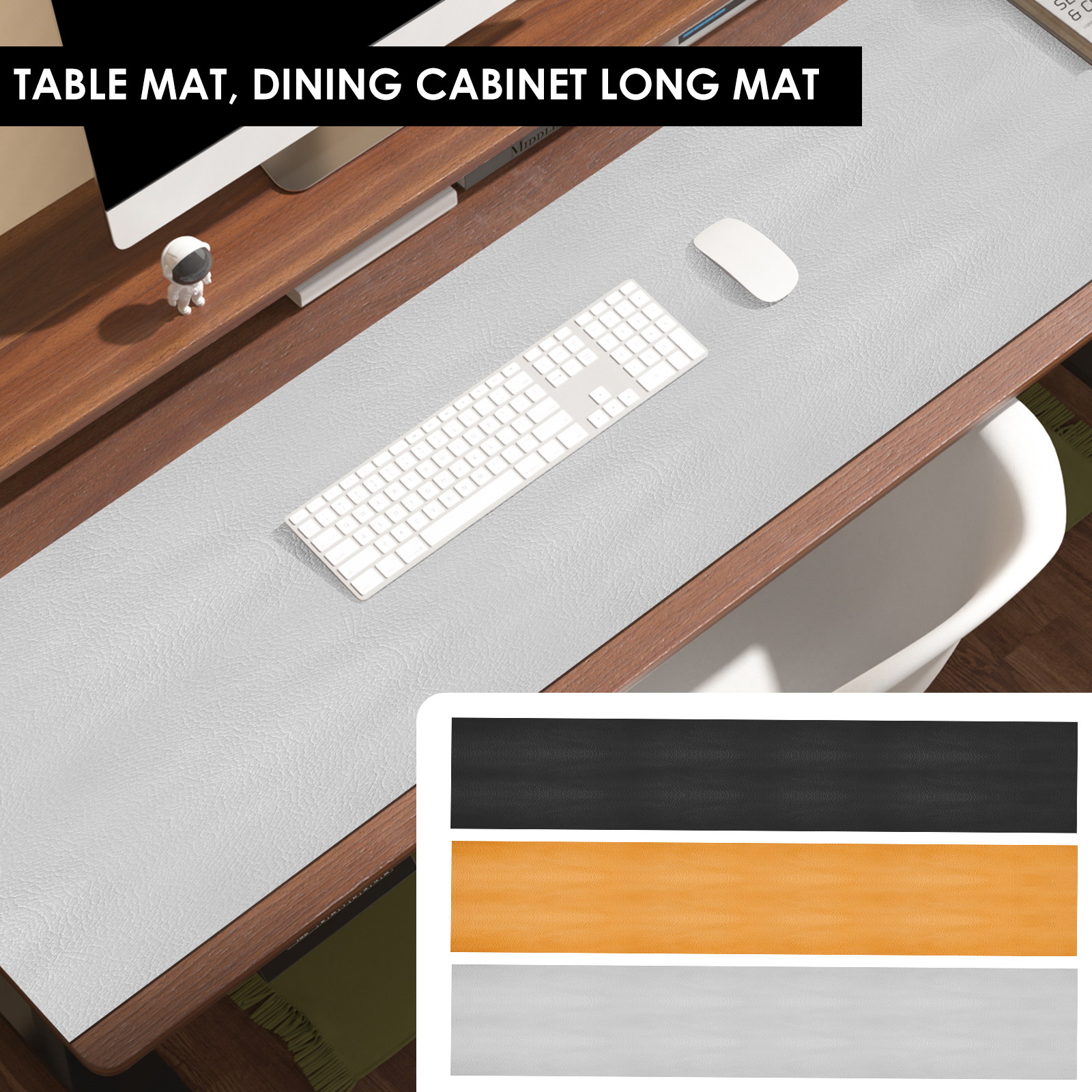 Leather Desk Pad - 63Inch Waterproof Desk Mat PVC Leather