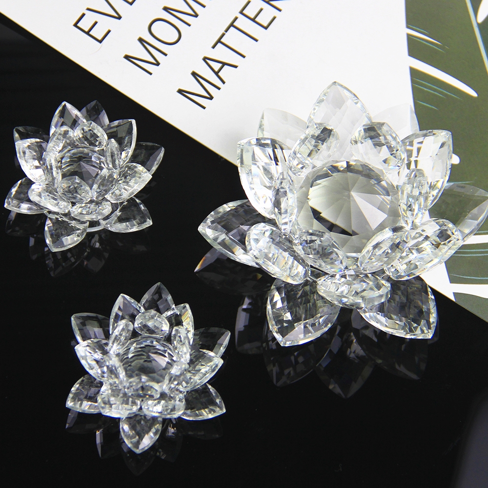 60mm-200mm Crystal Swan Lotus  - Book Weight Glass ulasan dan harga