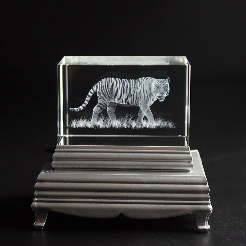 K9 Crystal Tiger Model Statue  - Paper Weight Crystal ulasan dan harga