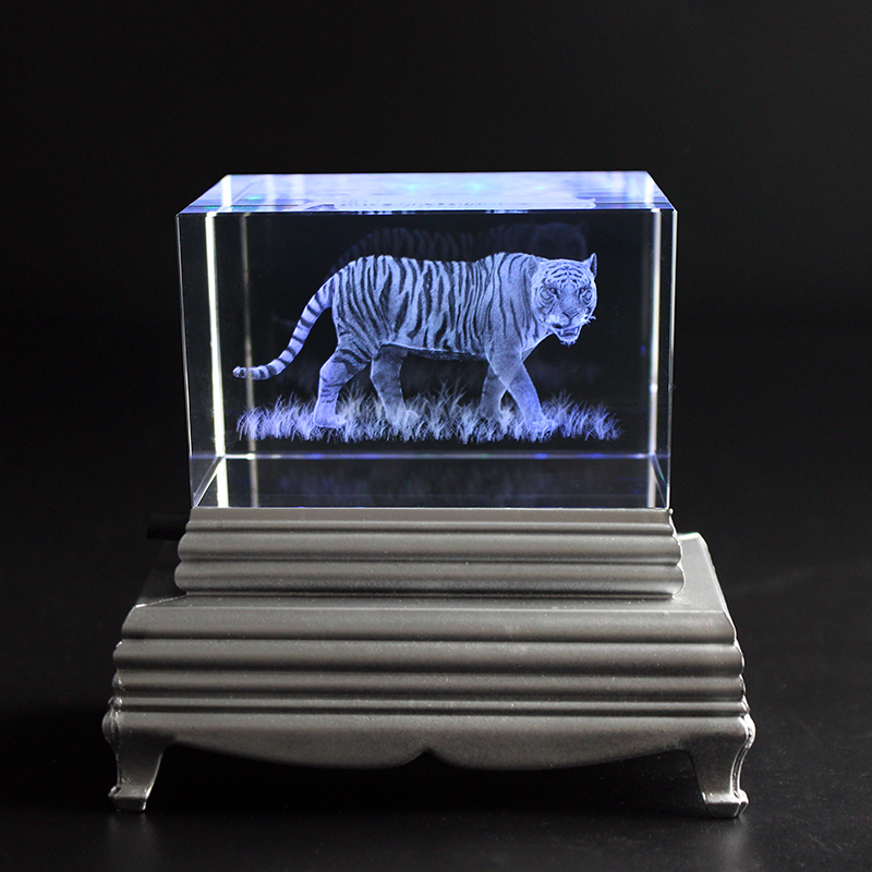K9 Crystal Tiger Model Statue  - Paper Weight Crystal ulasan dan harga