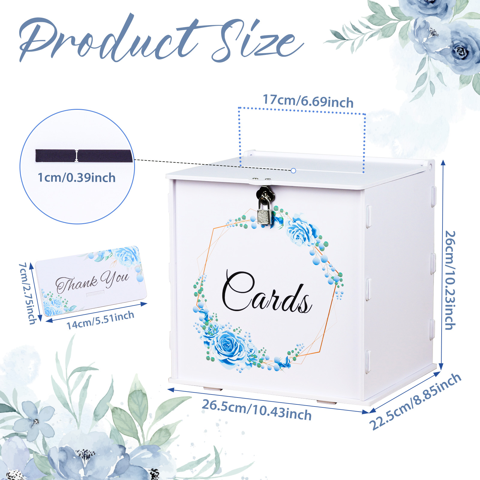 White Wedding Card Box with Lo - Card Index Box ulasan dan harga