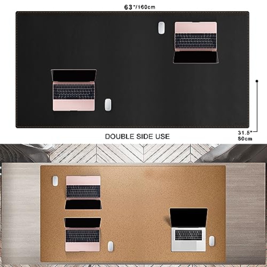 63x31.5 Leather Desk Mat XXL L - Leather Desk Pad ulasan dan harga