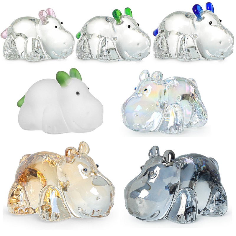 1PC Crystal Hippo Figurine Col - Paper Weight Crystal ulasan dan harga
