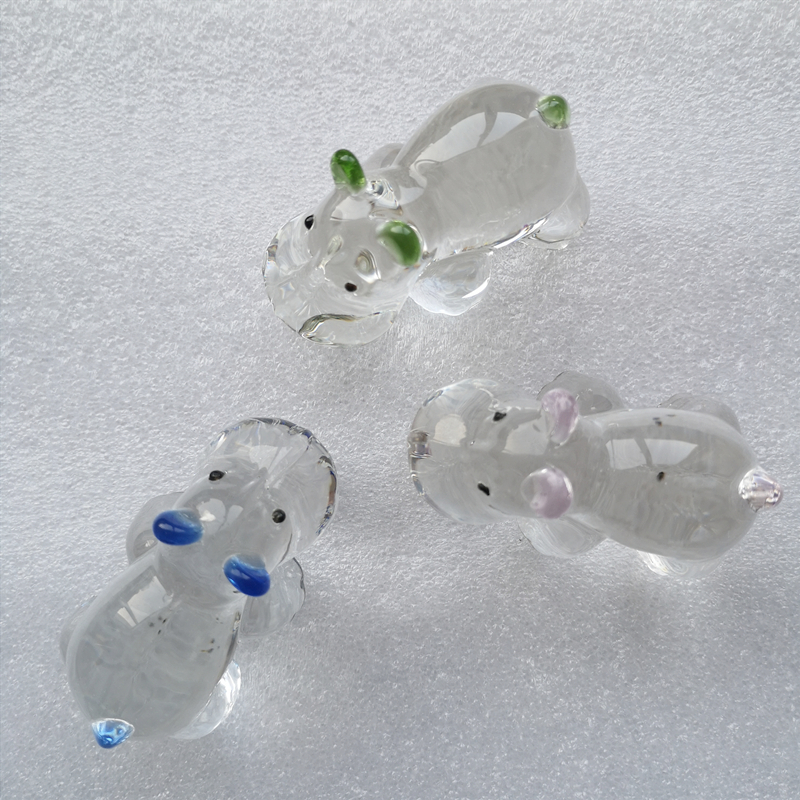 1PC Crystal Hippo Figurine Col - Paper Weight Crystal ulasan dan harga
