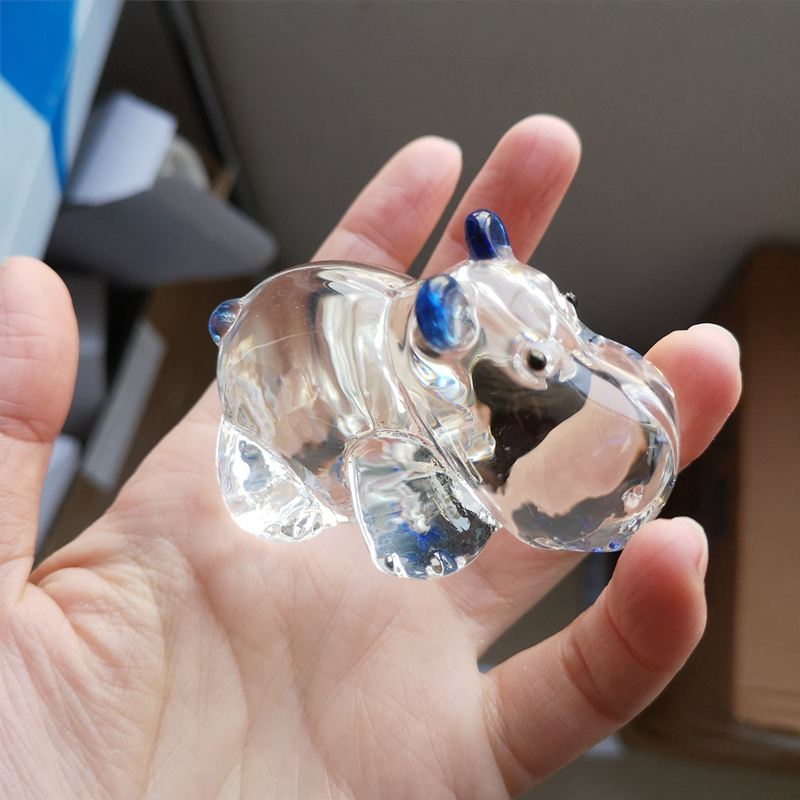 1PC Crystal Hippo Figurine Col - Paper Weight Crystal ulasan dan harga