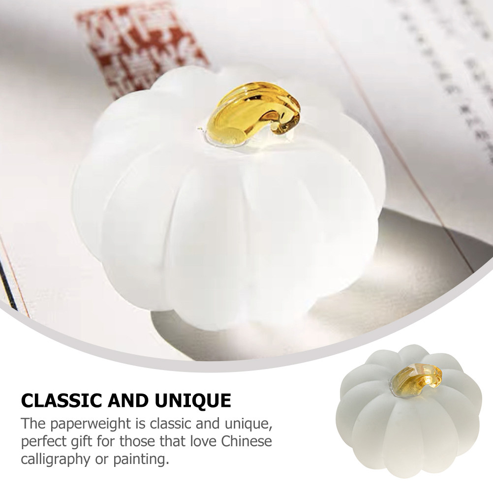 Pumpkin Shape Crystal Glass Pa - Paper Weight Crystal ulasan dan harga