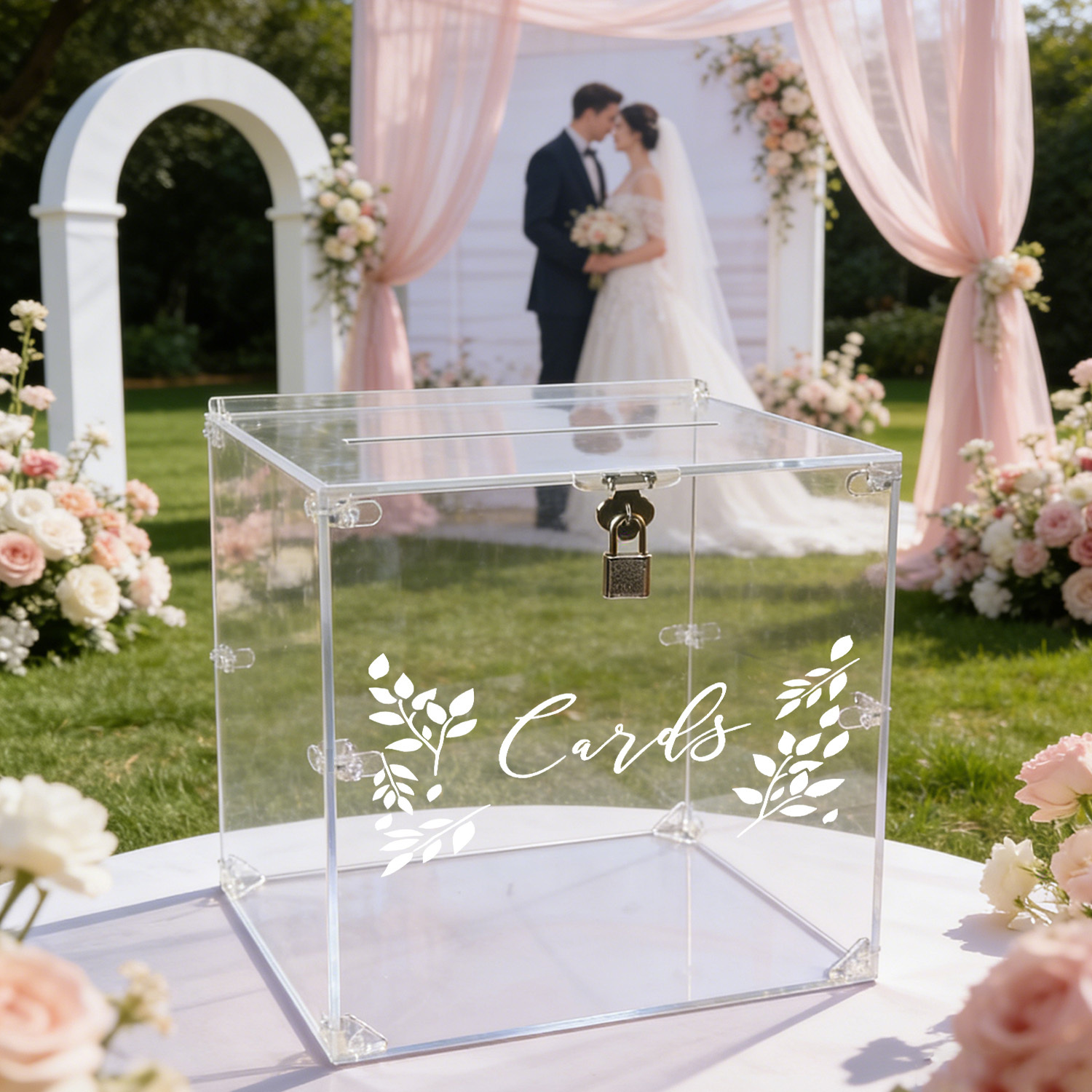 Acrylic Wedding Card Boxes wit - Card Index Box ulasan dan harga