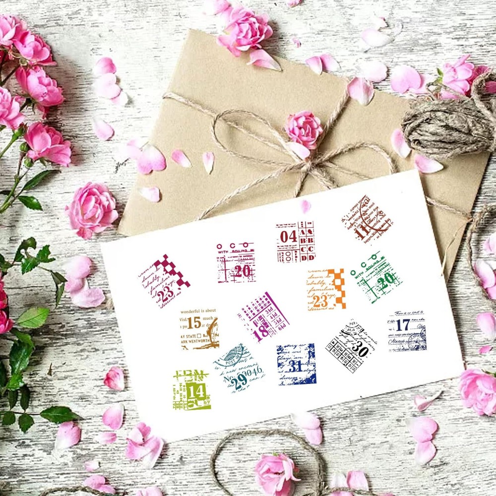 1Sheet Vintage Date Clear Stam - Rubber Date Stamp ulasan dan harga