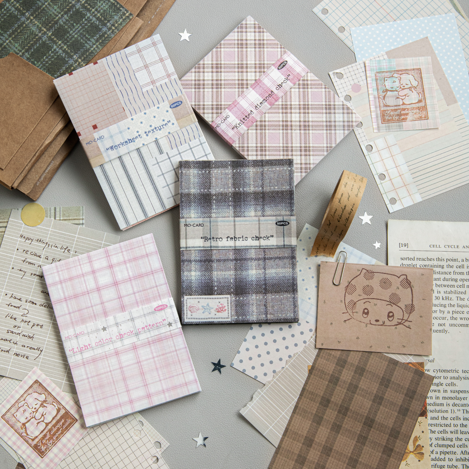 50pcs creative plaid Decor Scr - Ink Blotter Paper ulasan dan harga