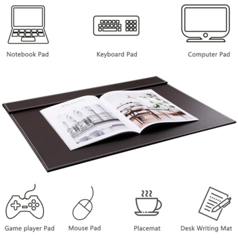 Ultra-Smooth PU Leather Desk P - Leather Desk Pad ulasan dan harga