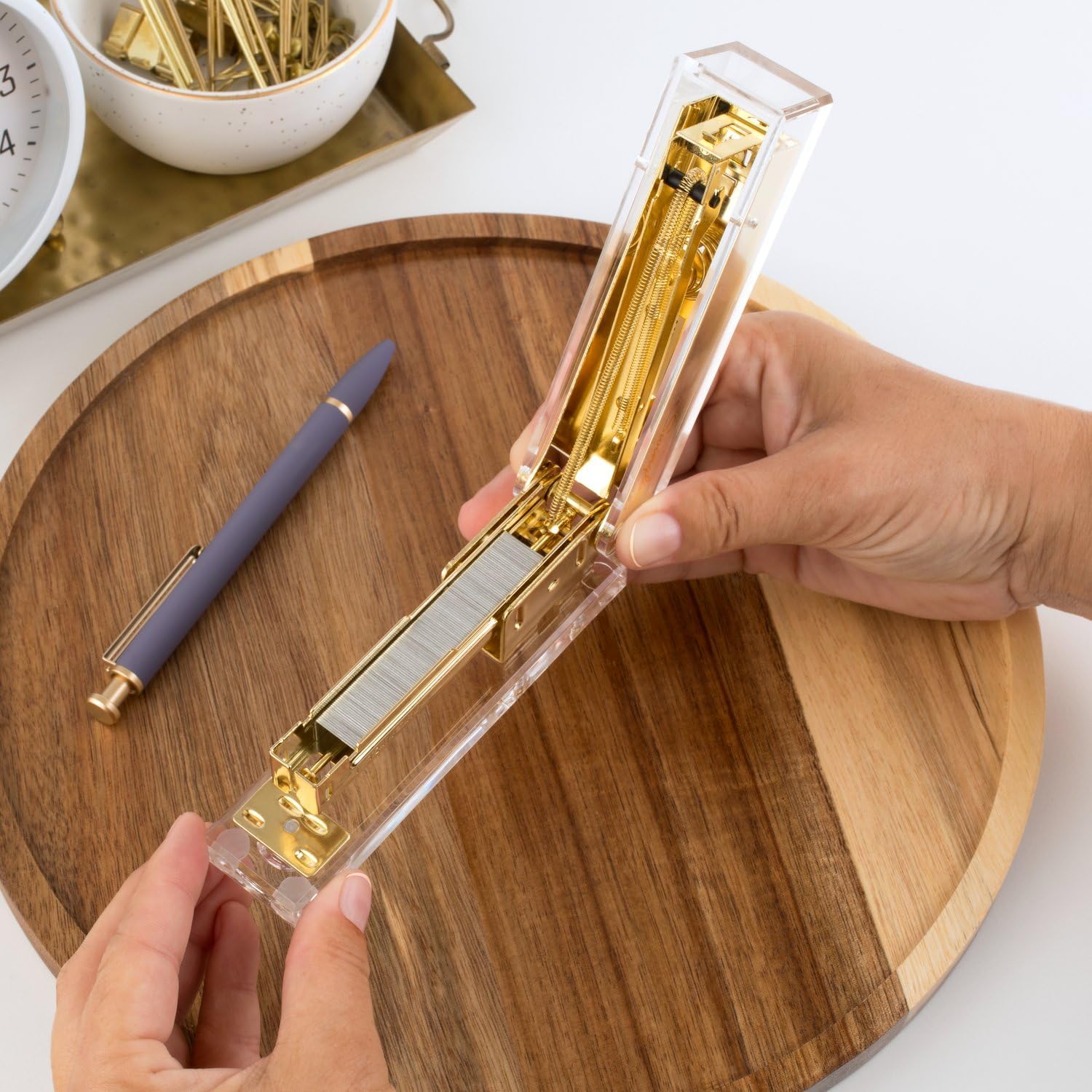 Clear Acrylic Gold Stapler, 20 - Stapler Half Strip ulasan dan harga