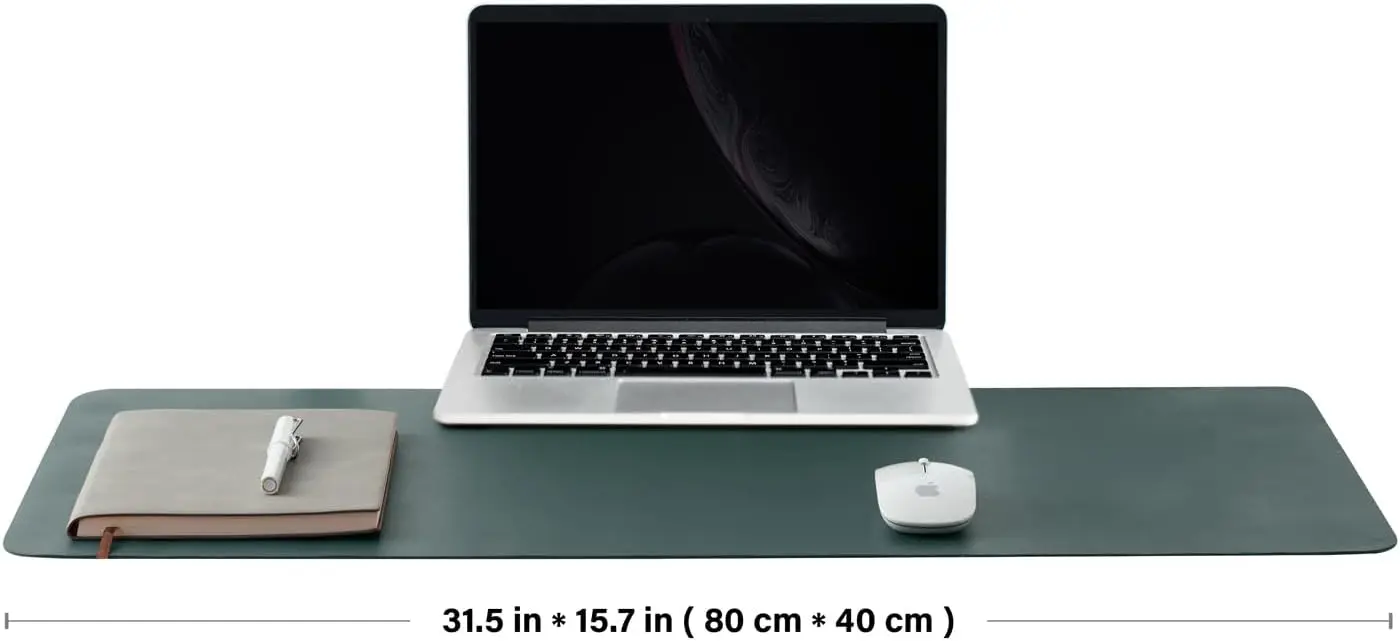 Cork Desk Mat Dual-Sided Desk  - Leather Desk Pad ulasan dan harga