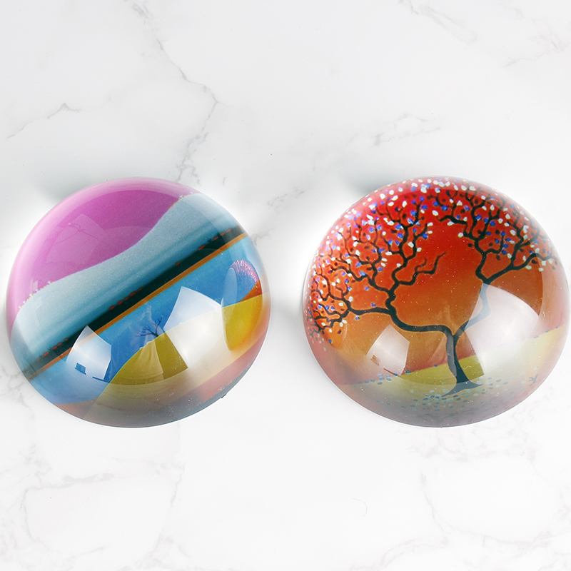Custom Crystal Hemisphere Glas - Paper Weight Crystal ulasan dan harga