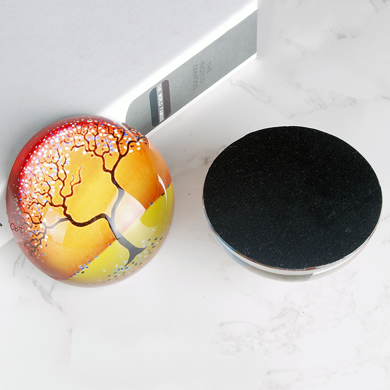 Custom Crystal Hemisphere Glas - Paper Weight Crystal ulasan dan harga