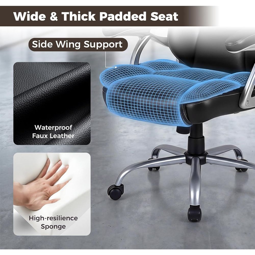High Back Leather Ergonomic Sw - Leather Desk Pad ulasan dan harga