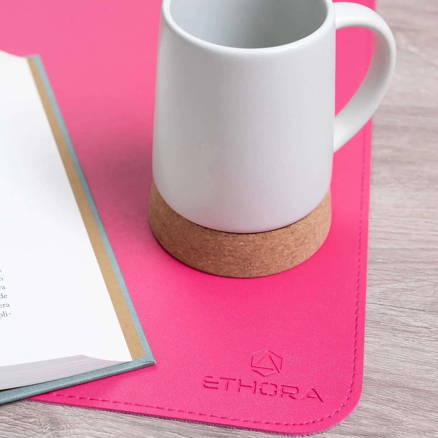 Desk Mat with Non-Slip Suede B - Leather Desk Pad ulasan dan harga