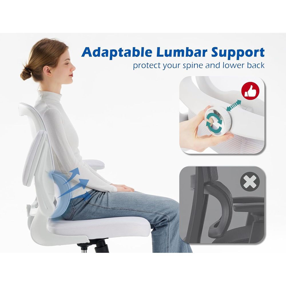 Ergonomic Desk Chair with Adju - Leather Desk Pad ulasan dan harga