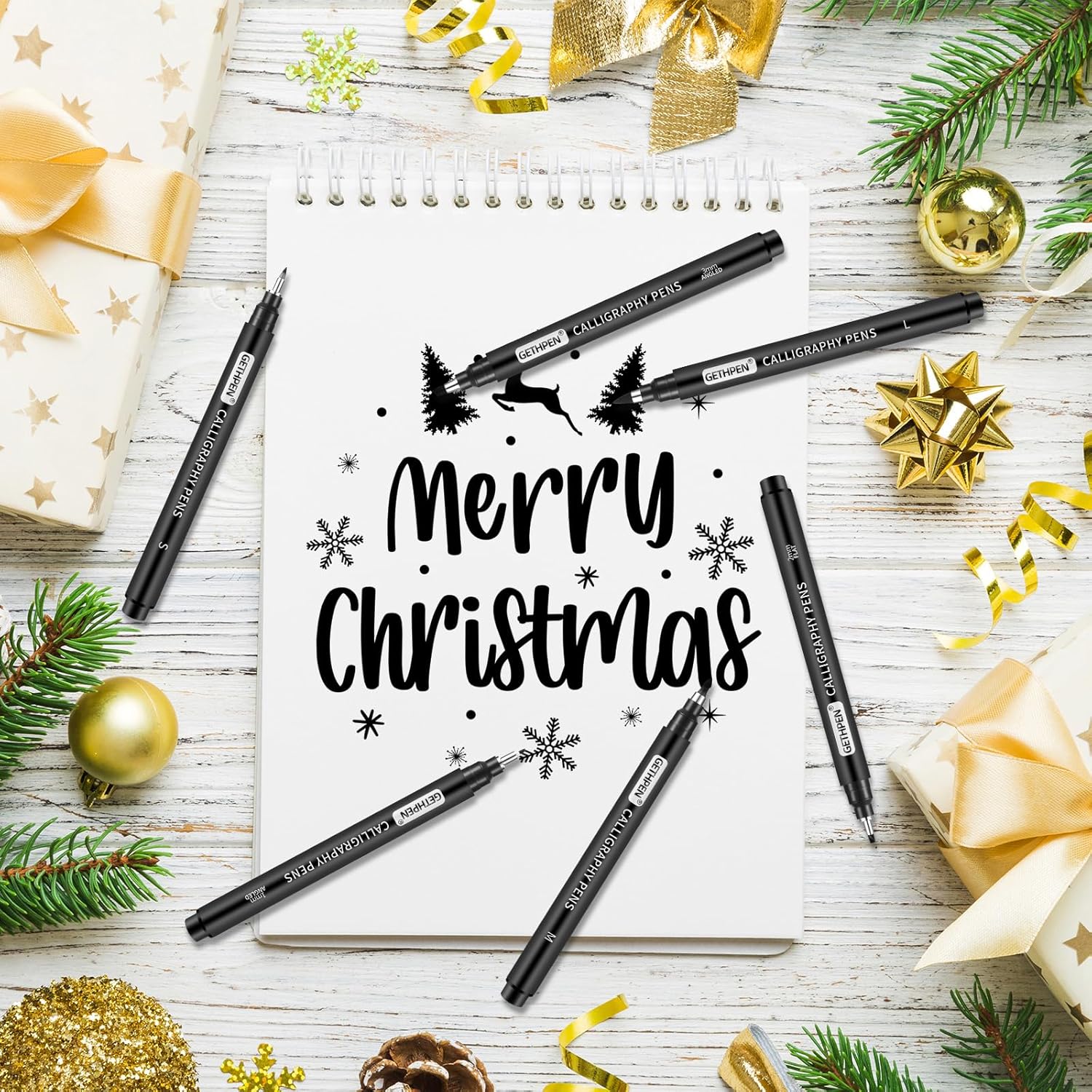 10 Size Calligraphy Pens Set f - Archive Box Set ulasan dan harga
