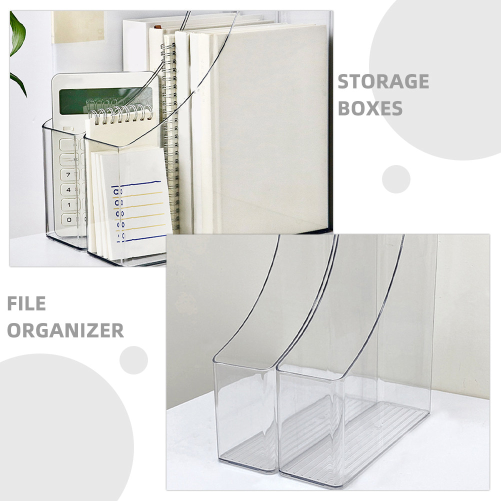 2Pcs Transparent File Organize - Magazine Holder Rack ulasan dan harga