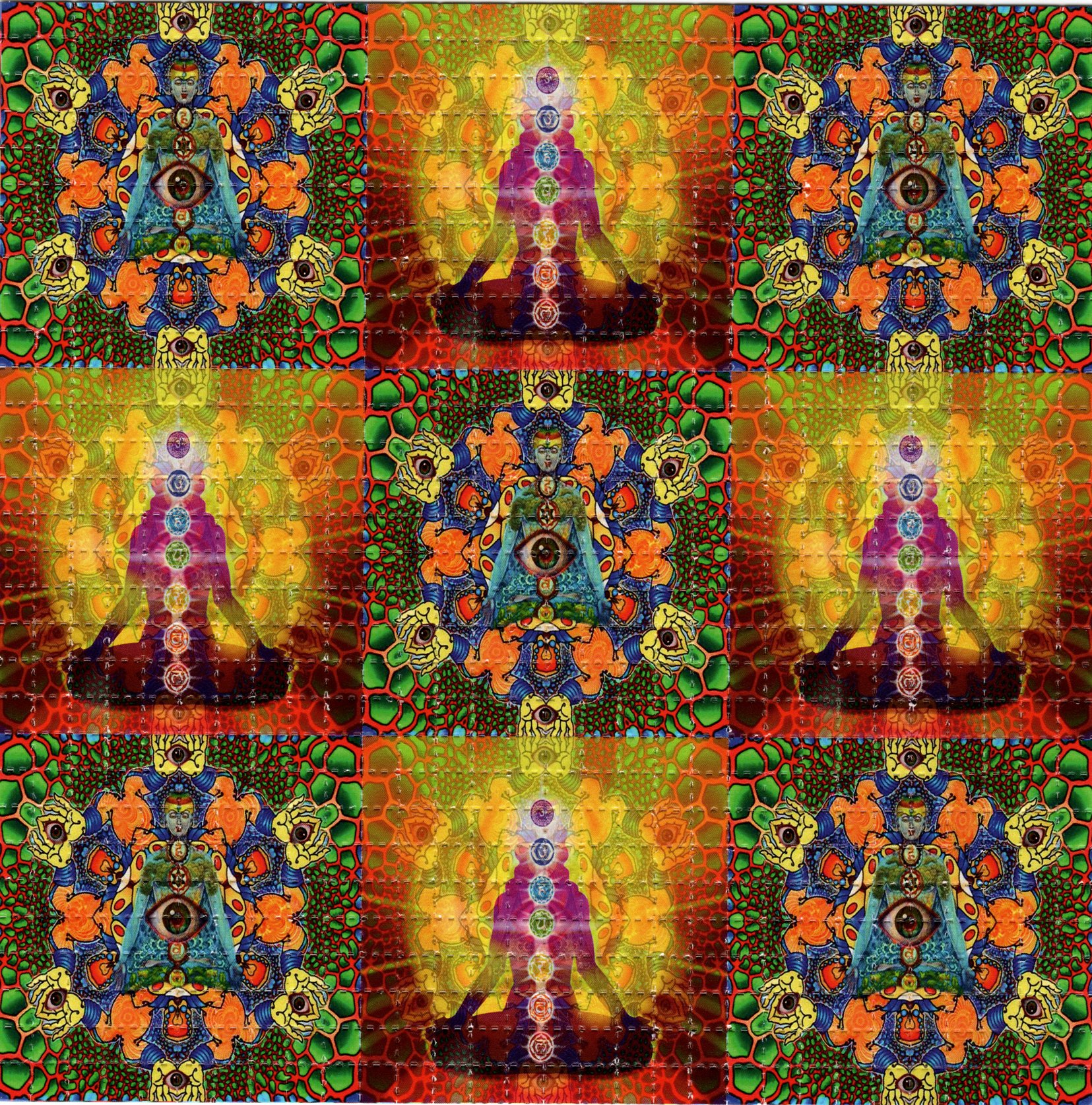 Chakras Psychedelic LSD Acid B - Ink Blotter Paper ulasan dan harga