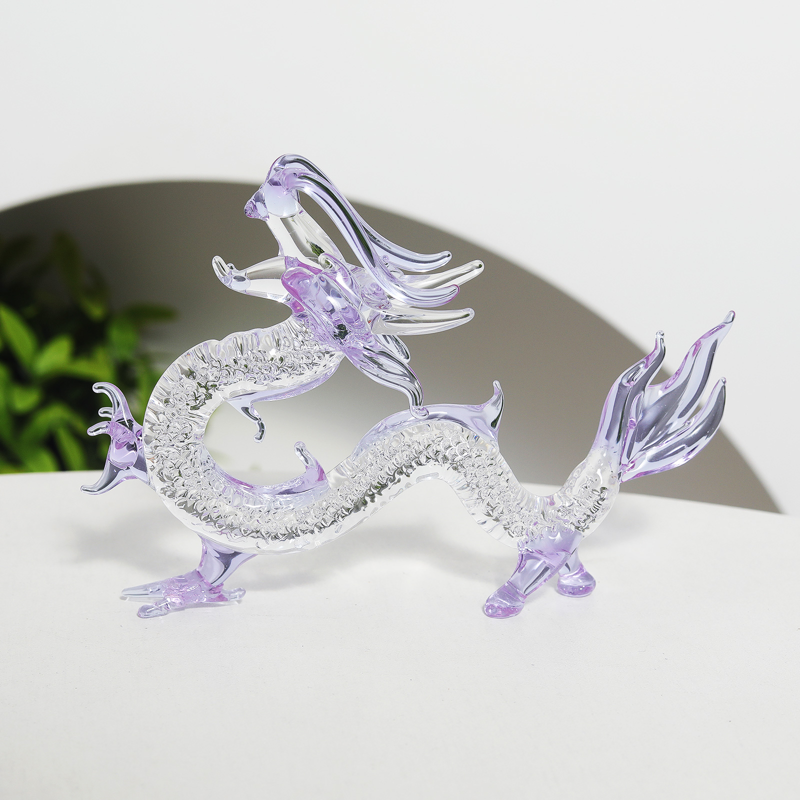 Purple Crystal Dragon Figurine - Book Weight Glass ulasan dan harga