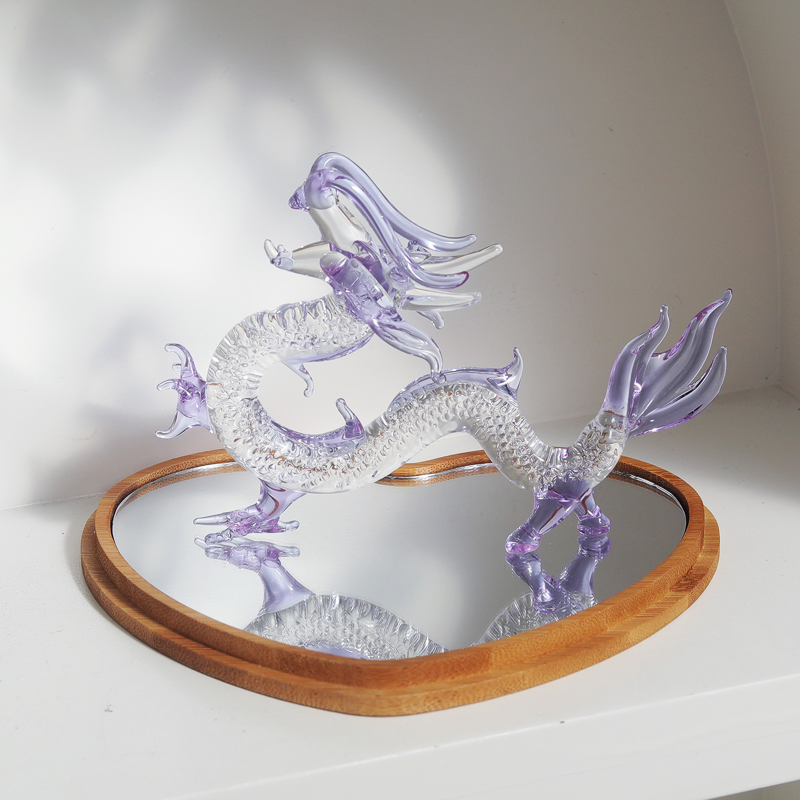 Purple Crystal Dragon Figurine - Book Weight Glass ulasan dan harga
