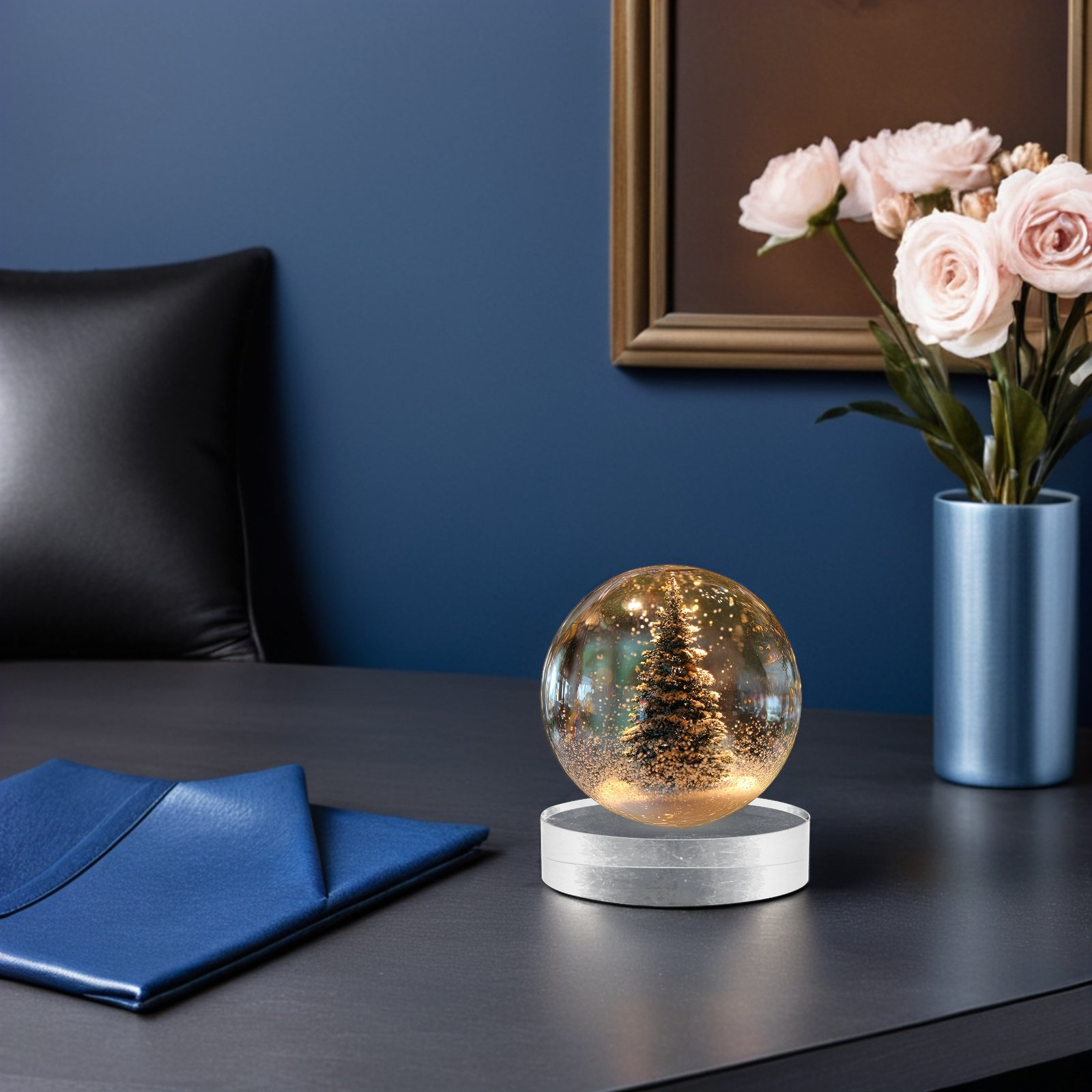 2Pcs Crystal Round Paperweight - Book Weight Glass ulasan dan harga