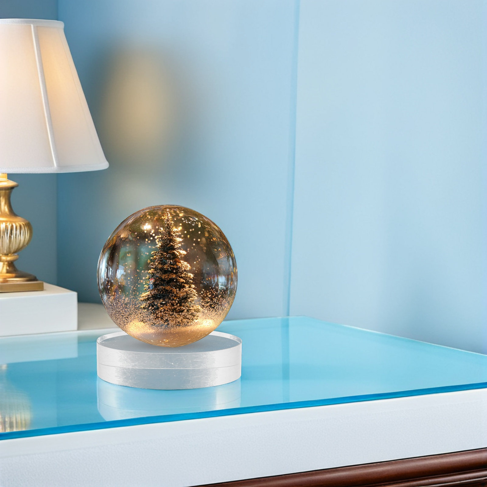2Pcs Crystal Round Paperweight - Book Weight Glass ulasan dan harga