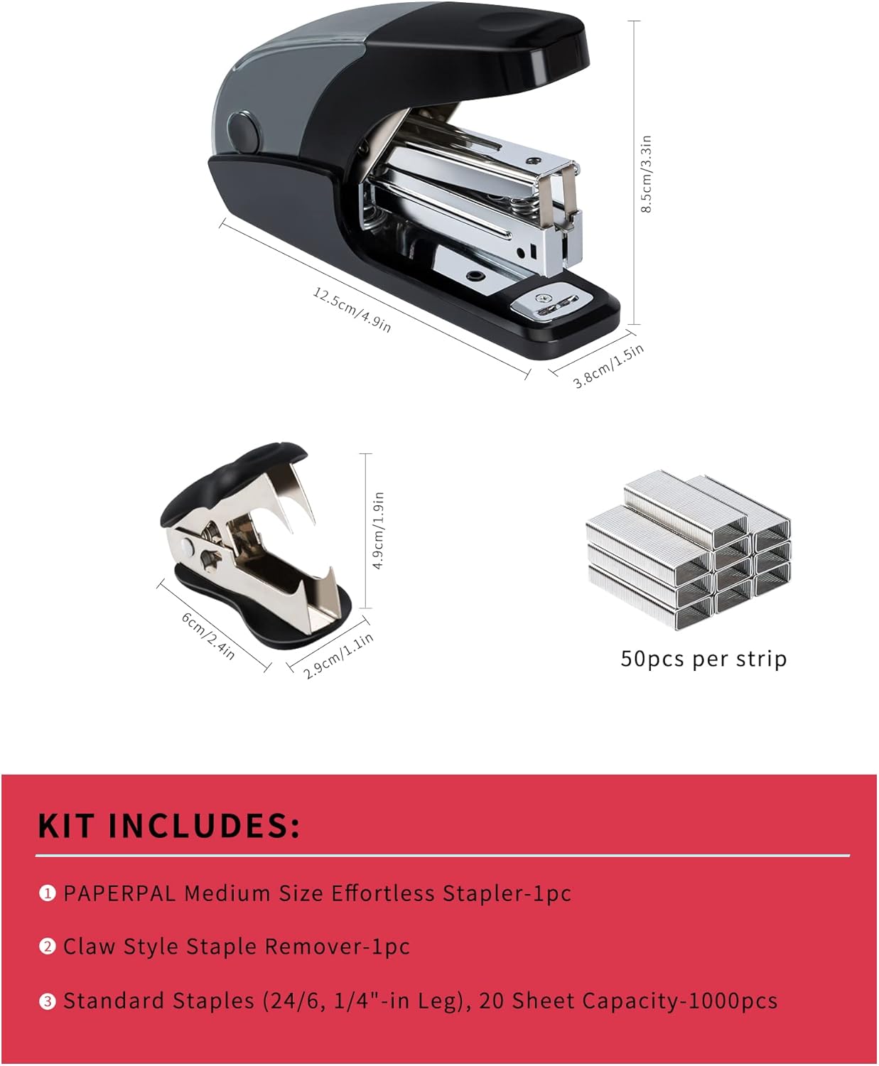 Effortless Standard Stapler Se - Stapler Half Strip ulasan dan harga