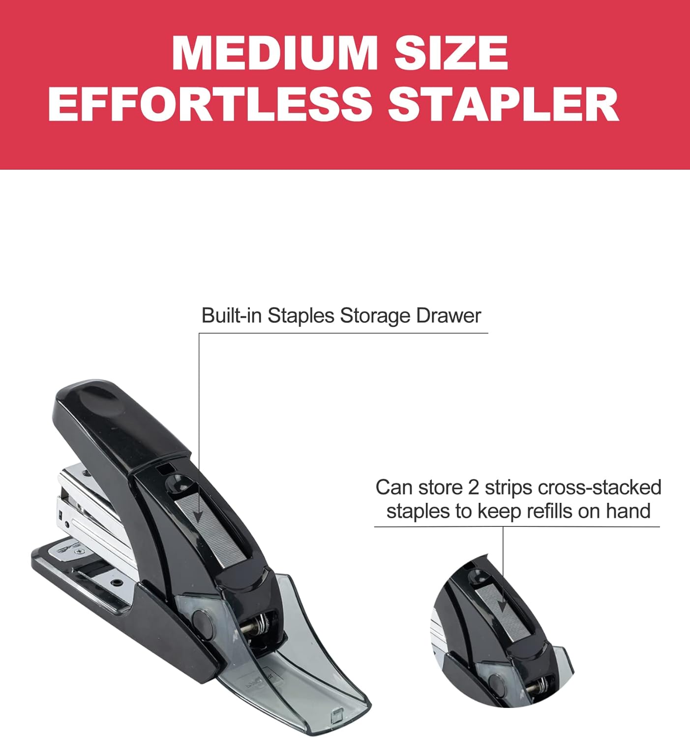 Effortless Standard Stapler Se - Stapler Half Strip ulasan dan harga