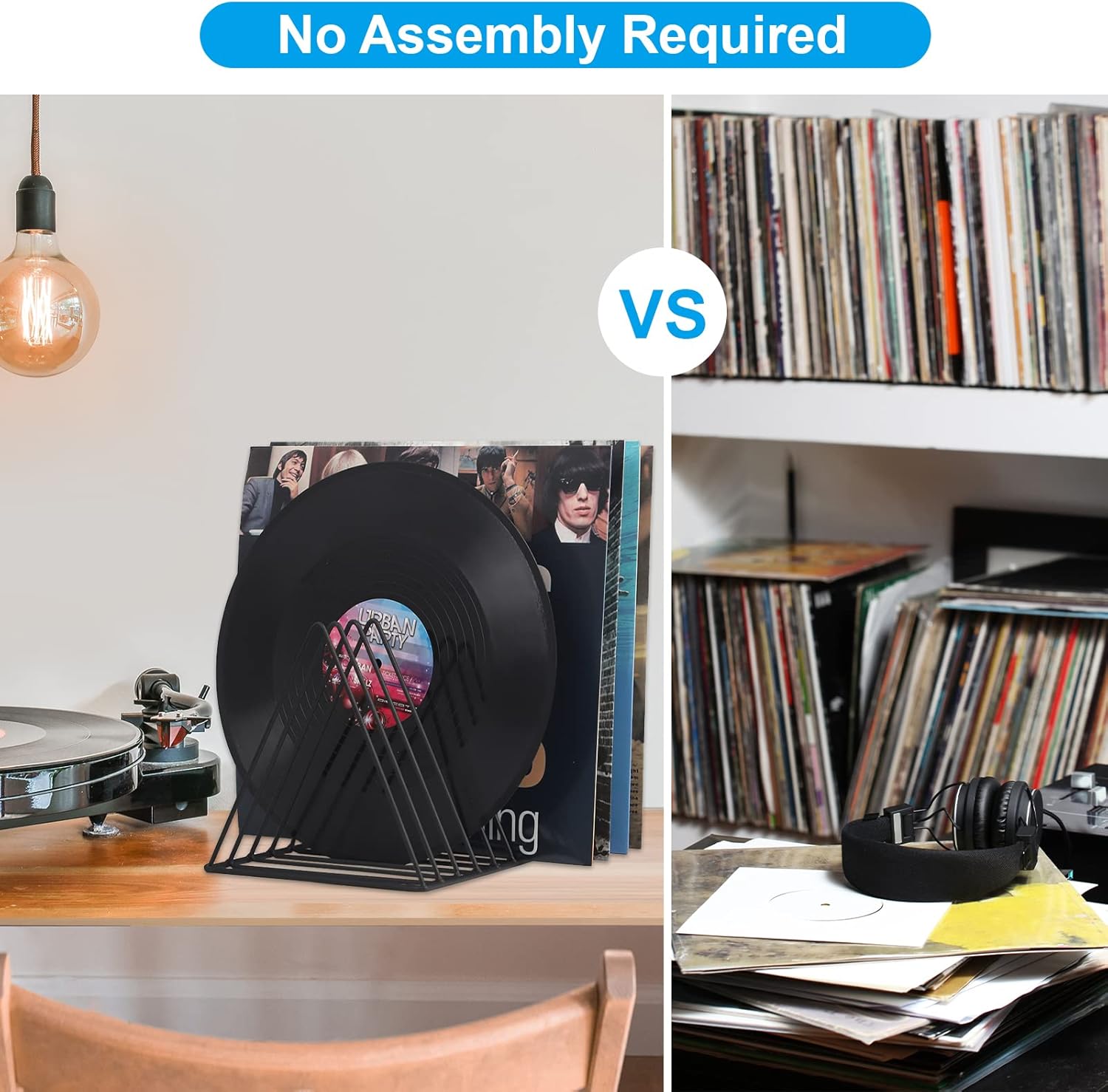 9 Slot Vinyl Record Holder, Tr - Magazine Holder Rack ulasan dan harga