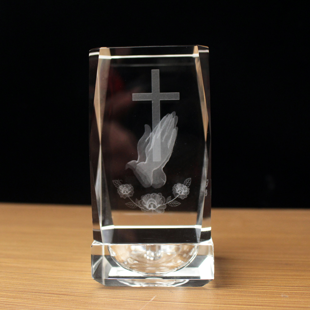 3D Laser Crystal Religious Cub - Paper Weight Crystal ulasan dan harga