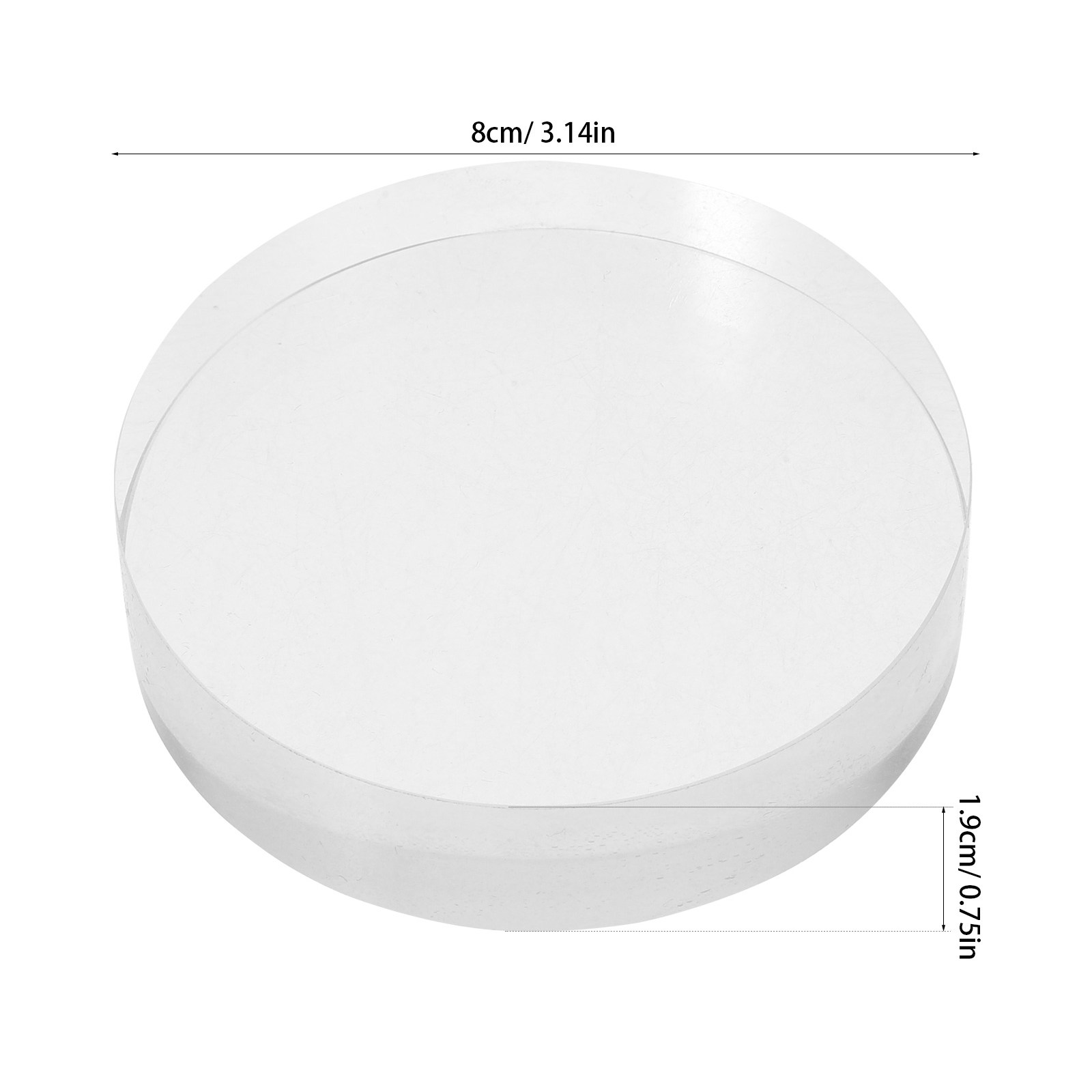 2Pcs Transparent Crystal Round - Paper Weight Crystal ulasan dan harga