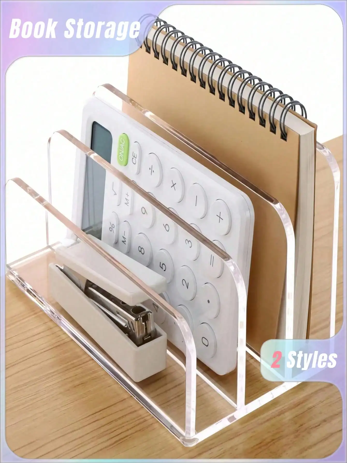 1Pc Acrylic File Folder, Desk  - Magazine Holder Rack ulasan dan harga
