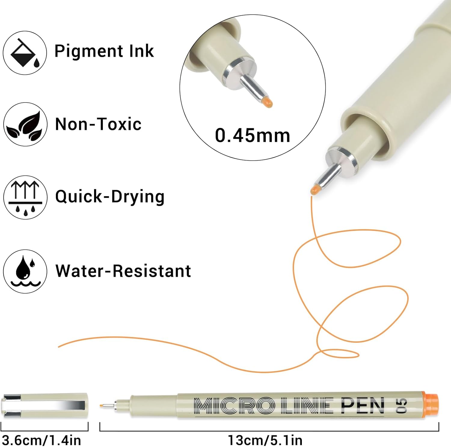 12 Colored Micro Pens 0.5mm, F - Archive Box Set ulasan dan harga
