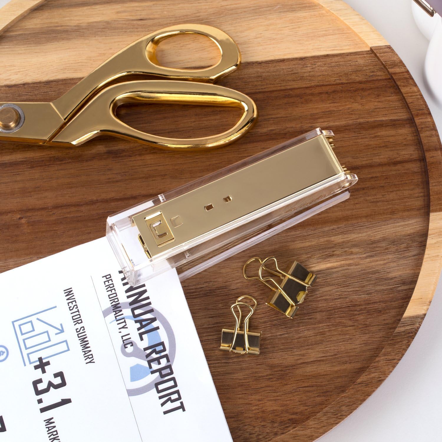 Clear Acrylic Gold Stapler for - Stapler Half Strip ulasan dan harga