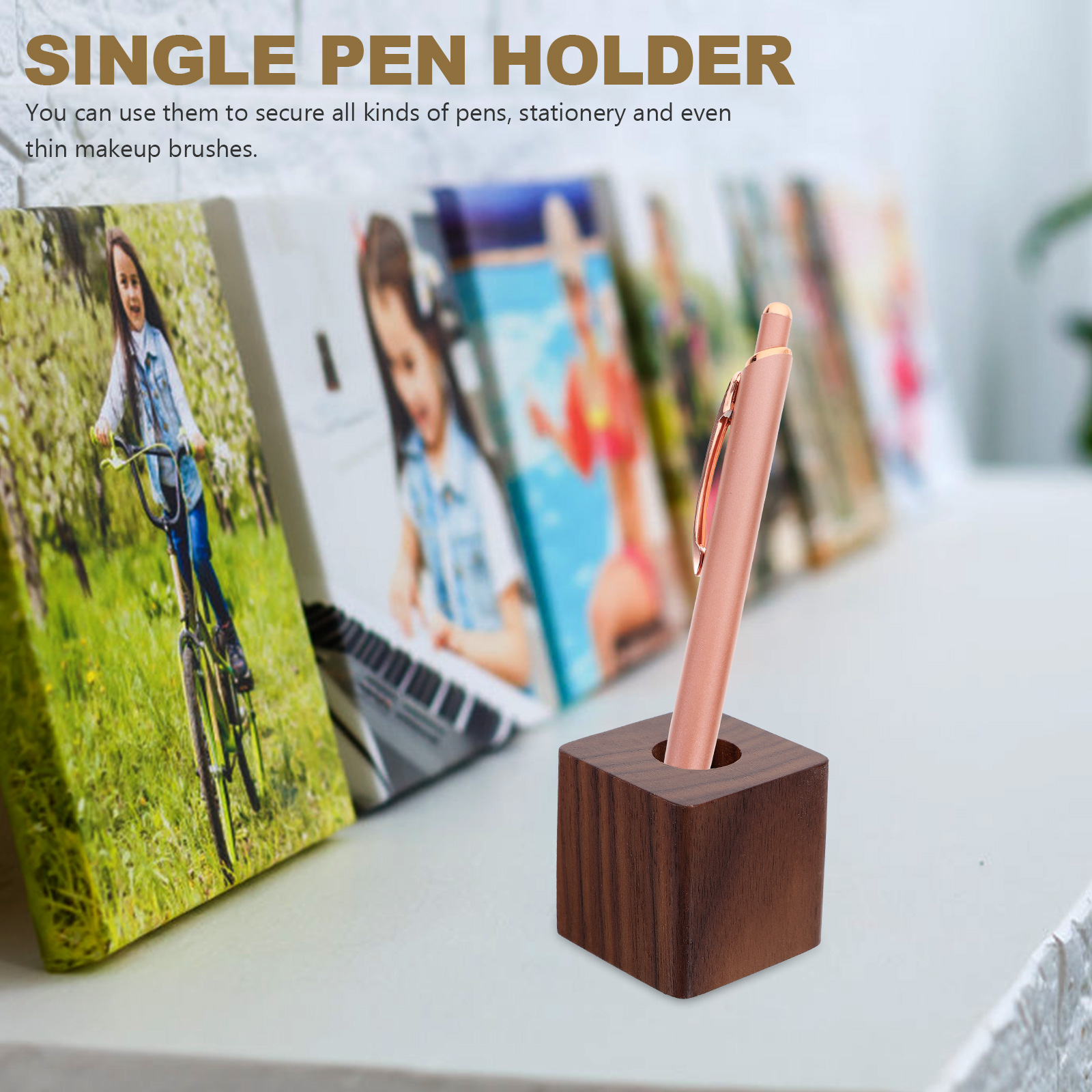 Walnut Pen Stand Single Holder - Pen Rest Single ulasan dan harga
