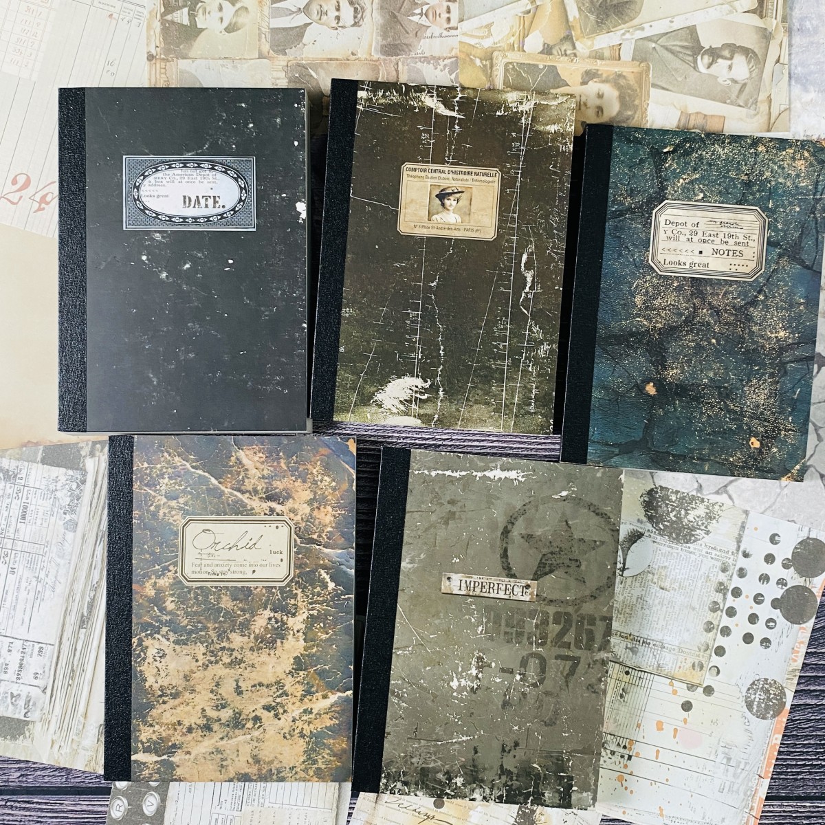 100sheets Vintage Scrapbook Pa - Ink Blotter Paper ulasan dan harga