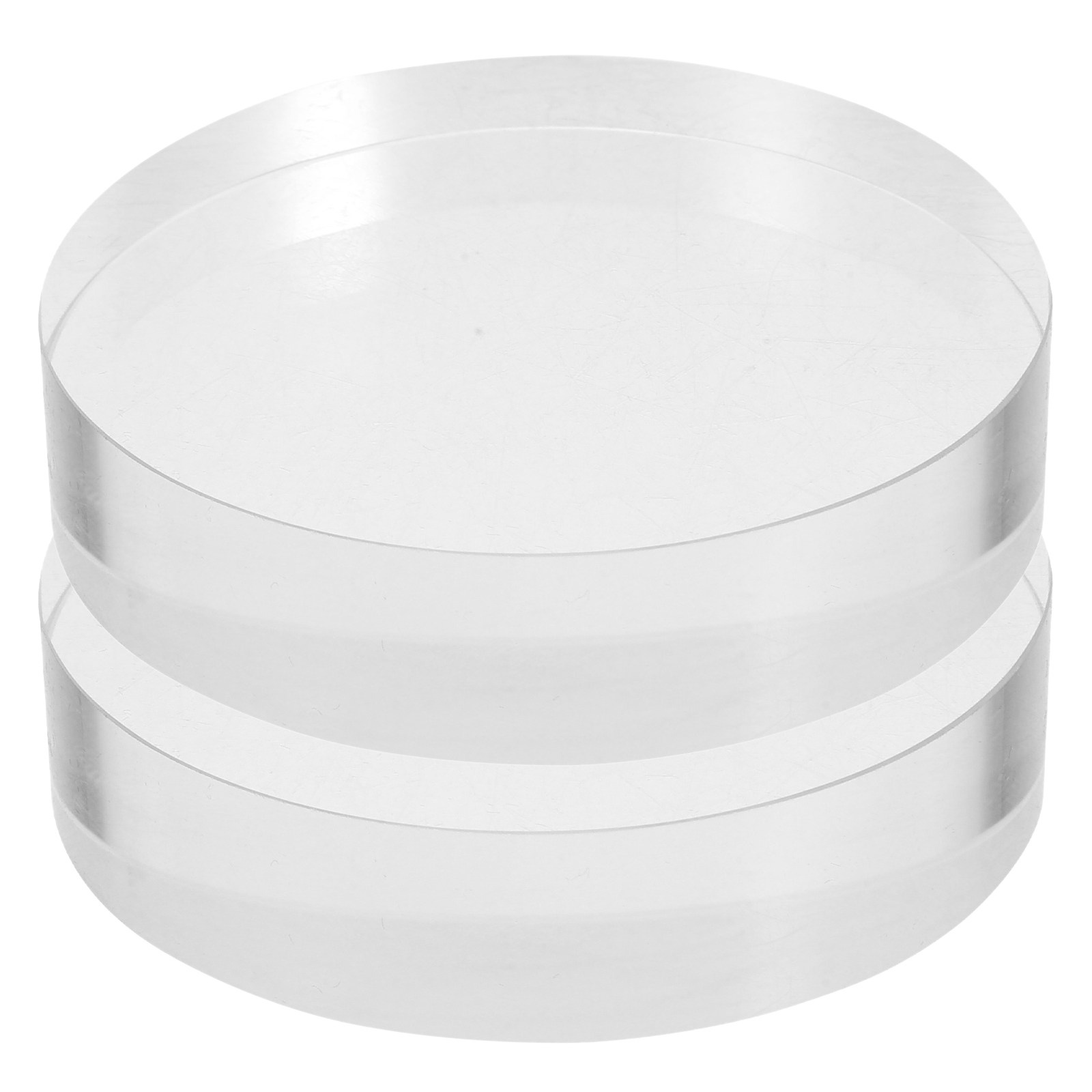 2Pcs Clear Round Crystal Glass - Book Weight Glass ulasan dan harga