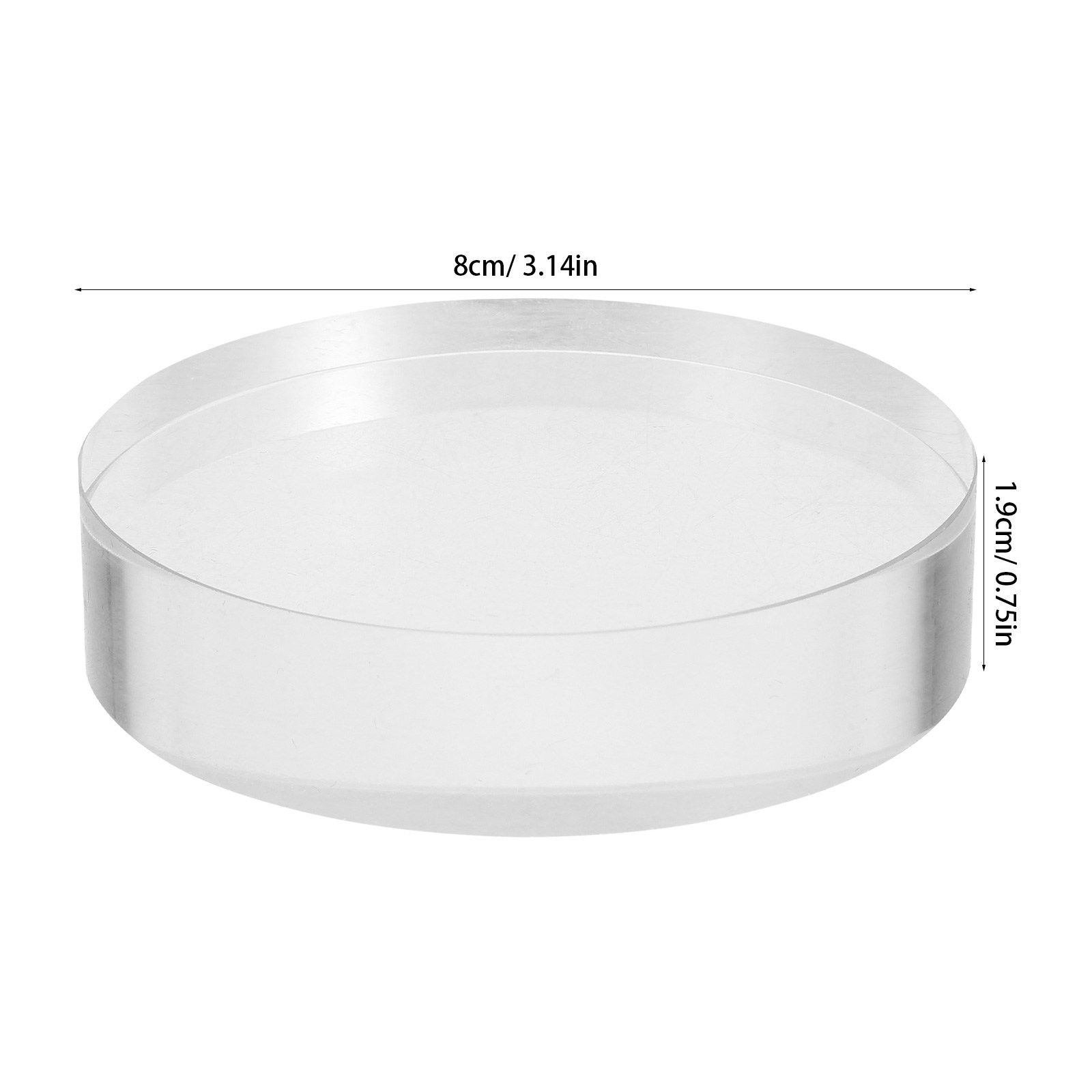 2Pcs Clear Round Crystal Glass - Book Weight Glass ulasan dan harga