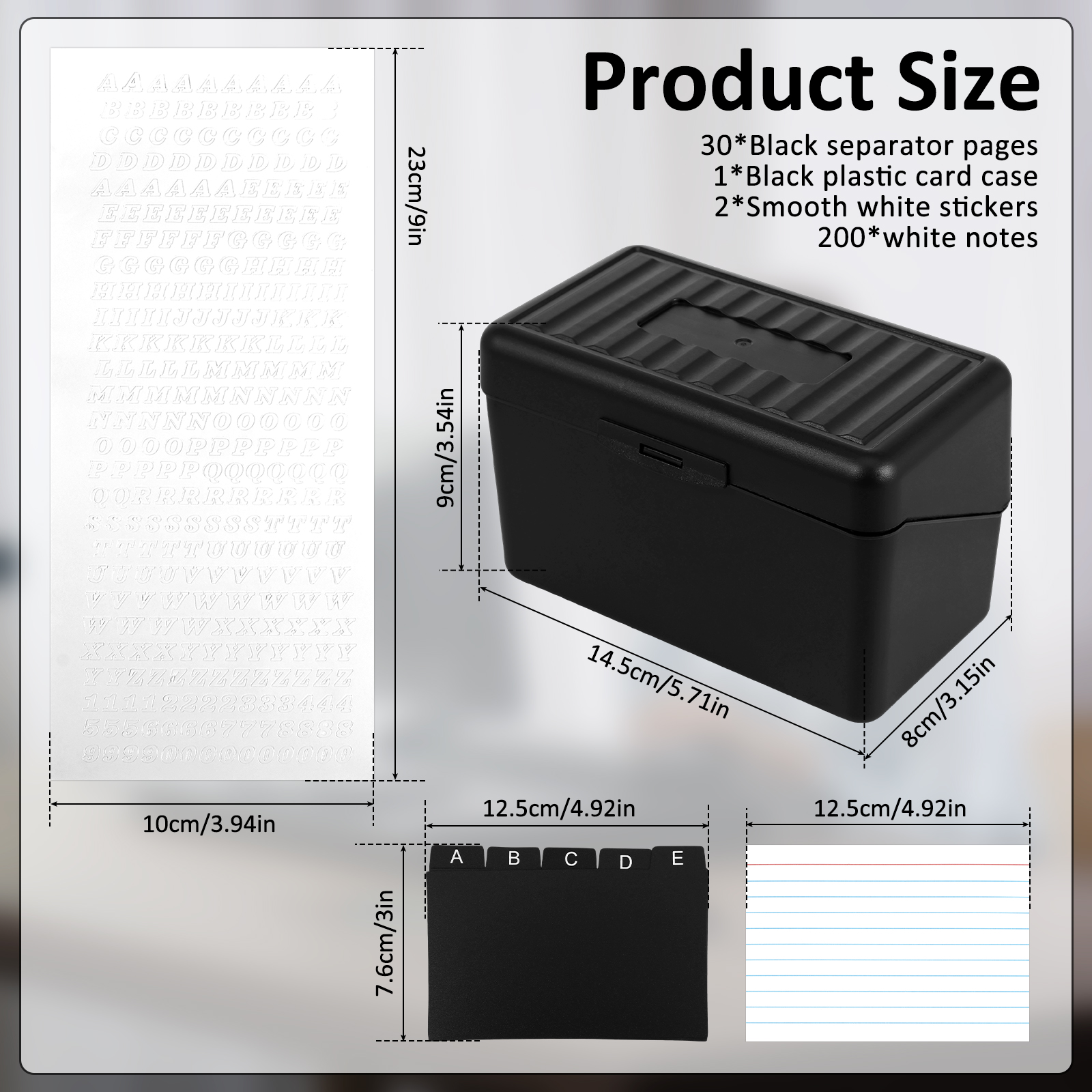 1 Set Index Card Organizer Box - Card Index Box ulasan dan harga
