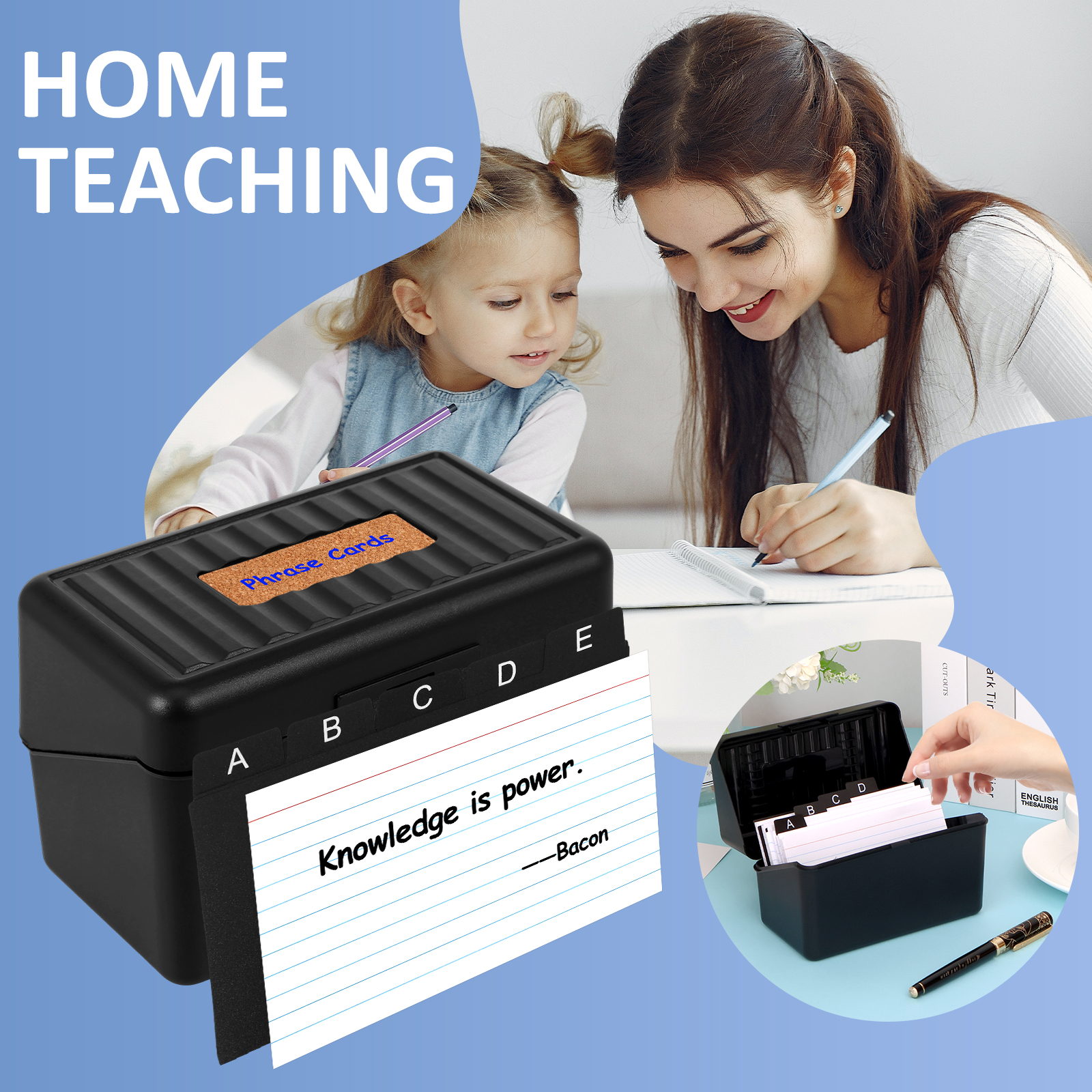 1 Set Index Card Organizer Box - Card Index Box ulasan dan harga