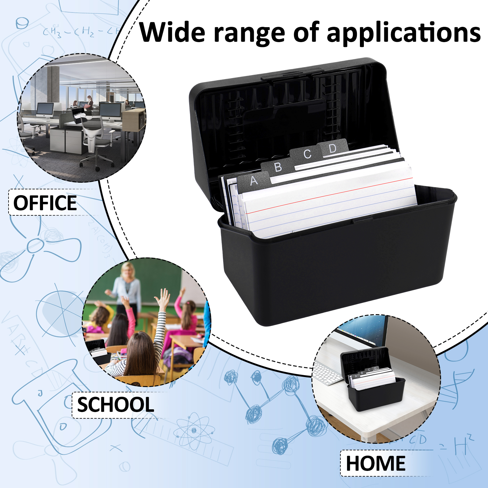 1 Set Index Card Organizer Box - Card Index Box ulasan dan harga