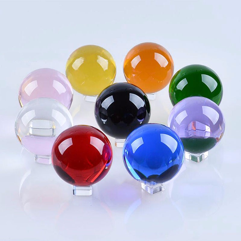100mm Colors Crystal Ball Phot - Book Weight Glass ulasan dan harga